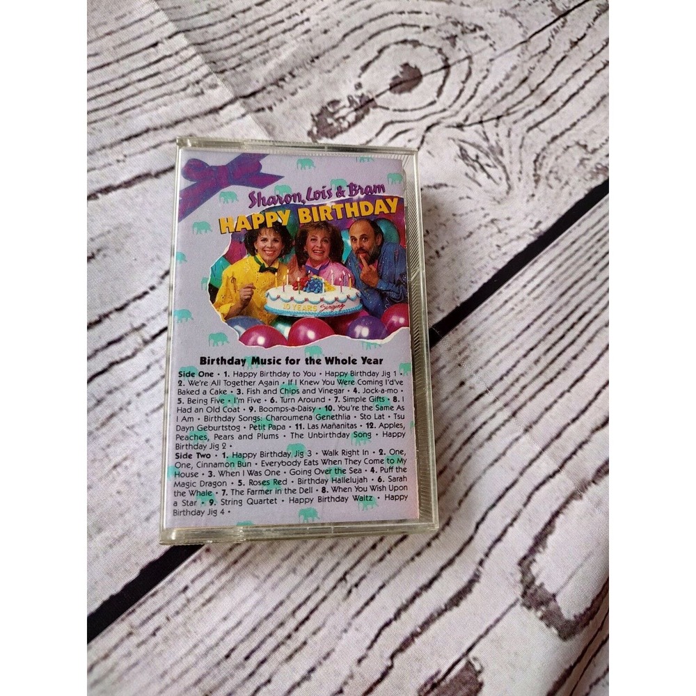 Sharon, Lois & Bram Happy Birthday Cassette Tape CBS Elephant Records 1988